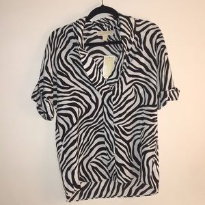 Michael Kors Zebra Print Top